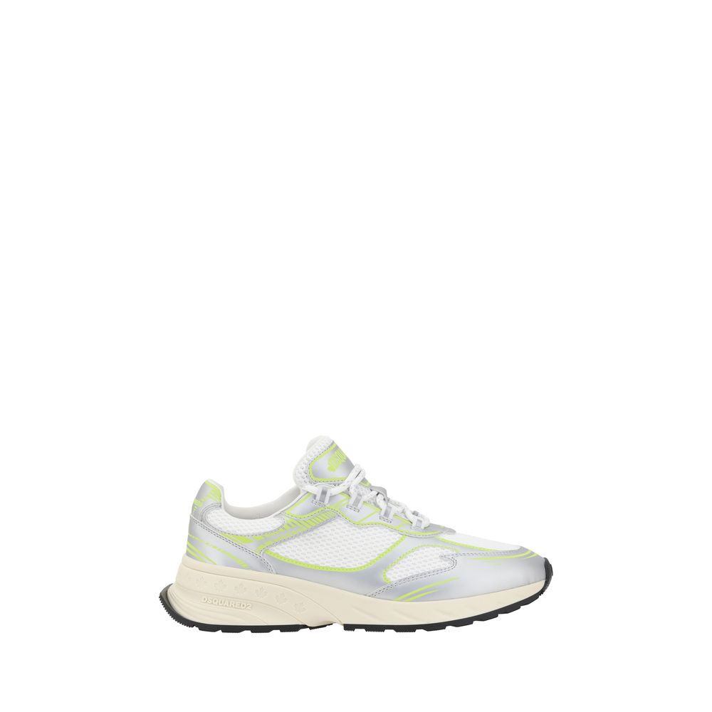 Dsquared² White Leather Sneakers with Iconic Design and Premium Craftsmanship