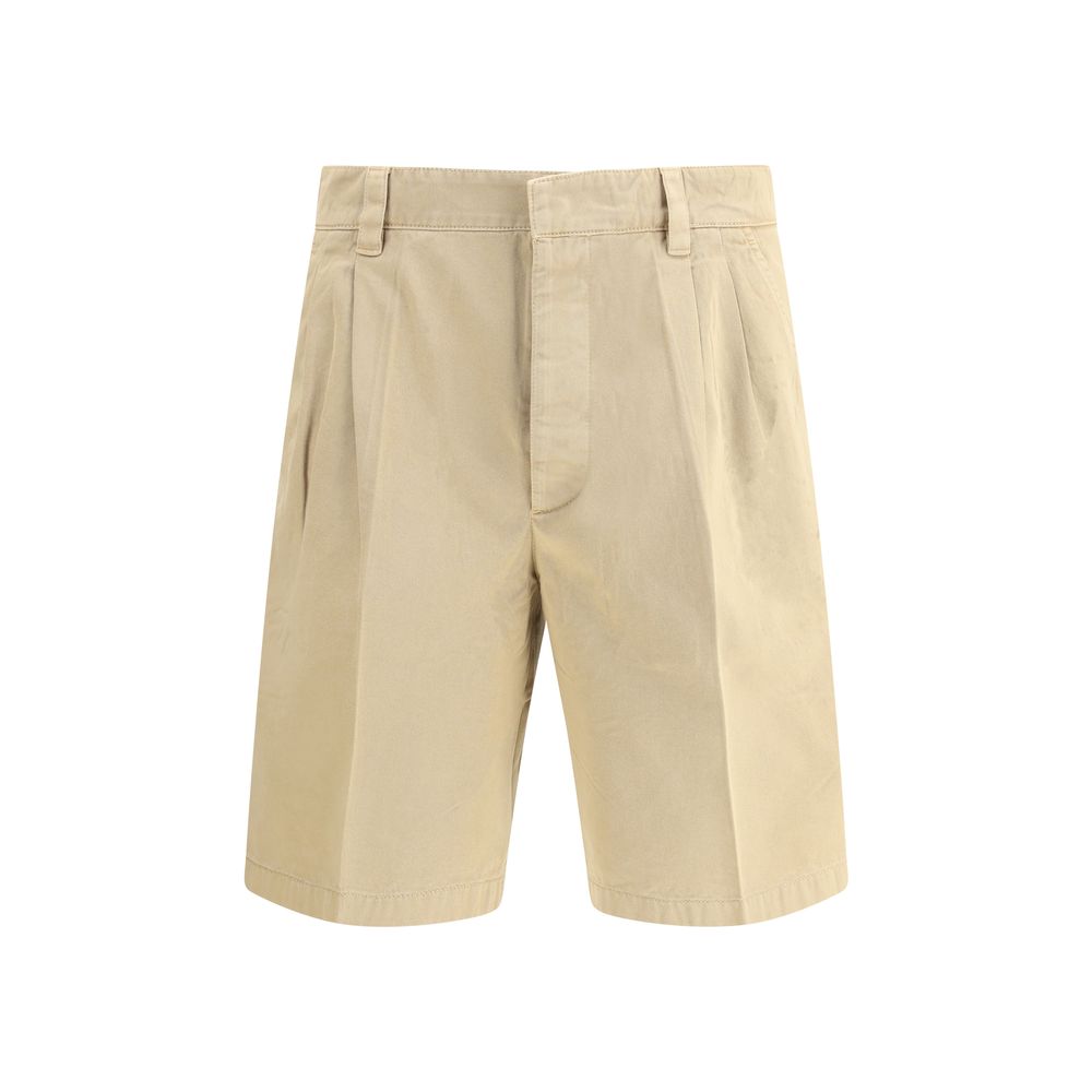 Prada Navy Cotton Shorts for Effortless Sophistication