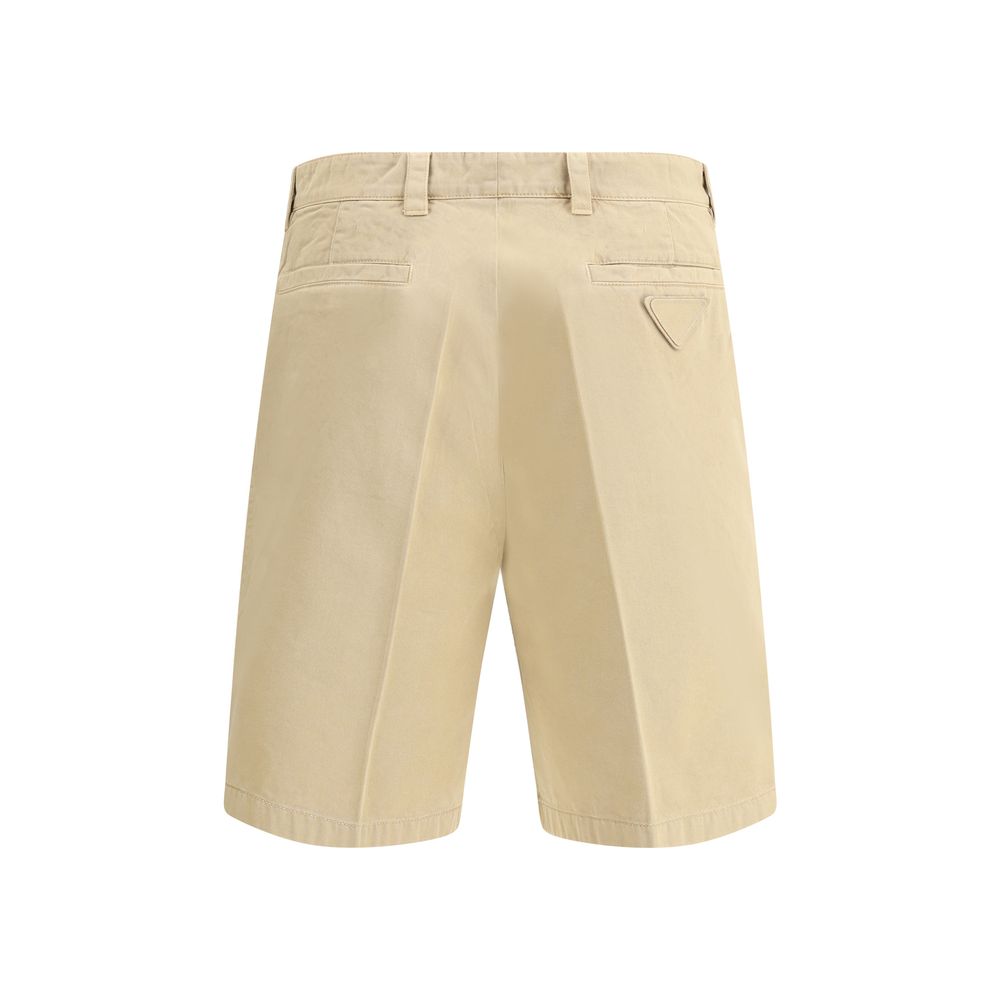 Prada Navy Cotton Shorts for Effortless Sophistication