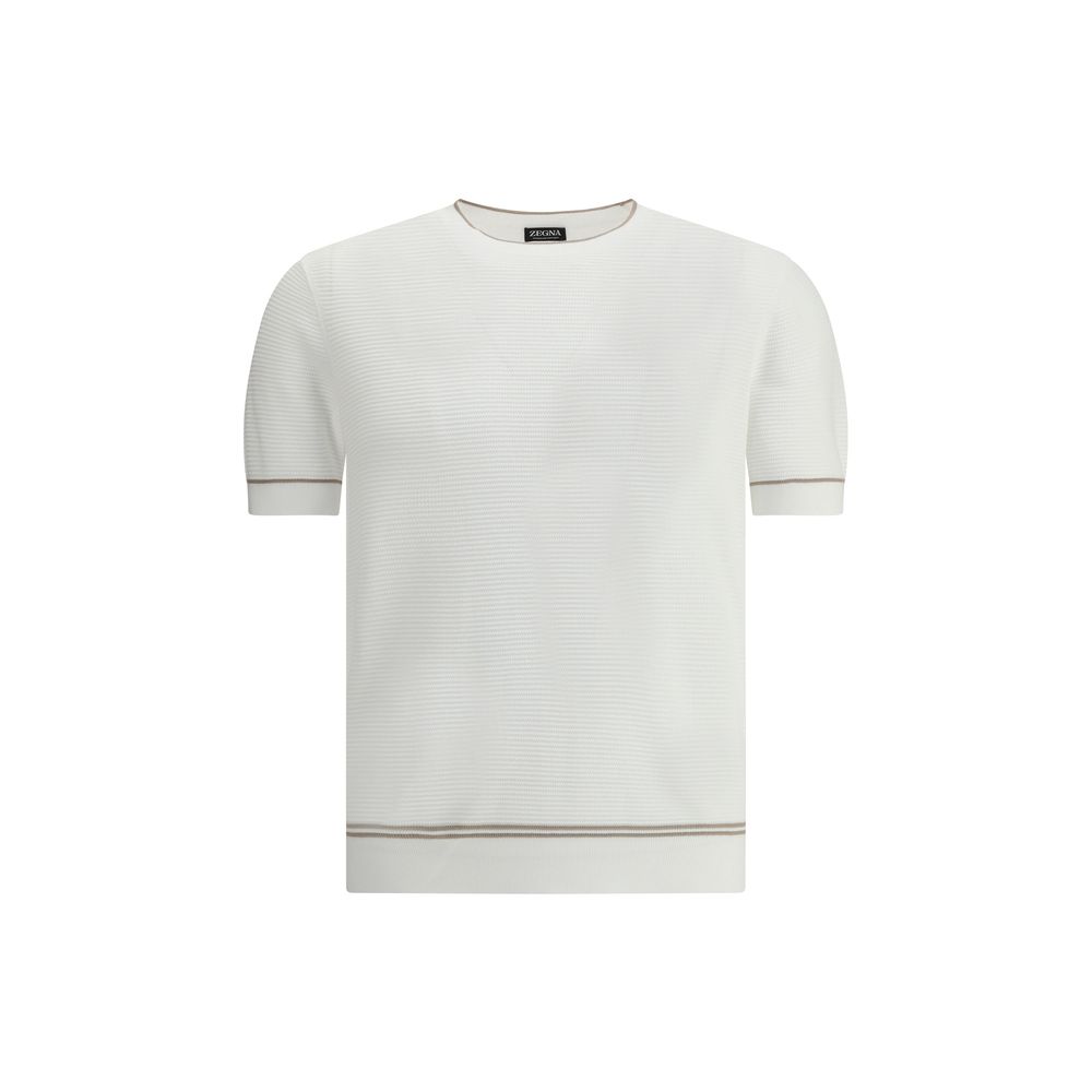 ZEGNA White Cotton T-Shirt for Elevated Everyday Elegance