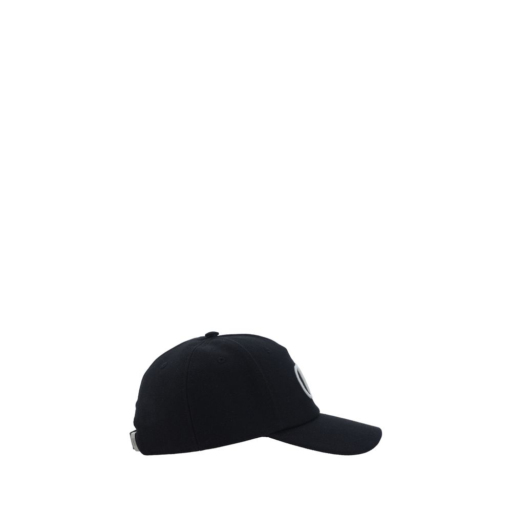 Valentino Garavani Black Cotton Baseball Hat in Iconic Luxury Design