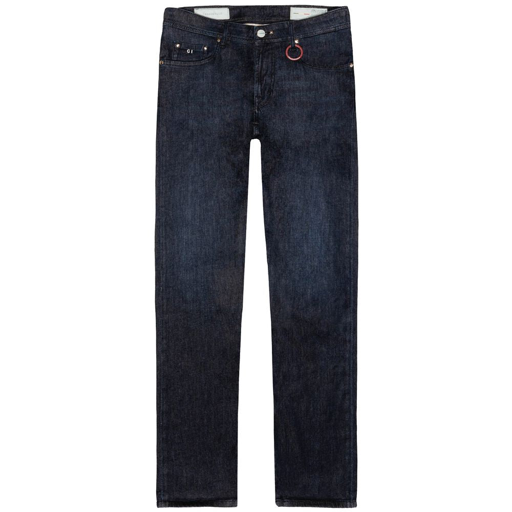 Tramarossa Blue Cotton Jeans for Timeless Elegance
