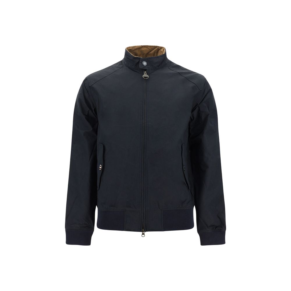 Barbour Green Cotton Harrington Jacket Elegance