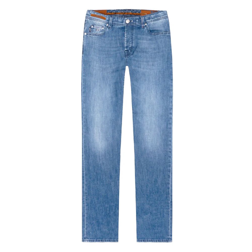 Tramarossa Blue Cotton Jeans for Effortless Elegance