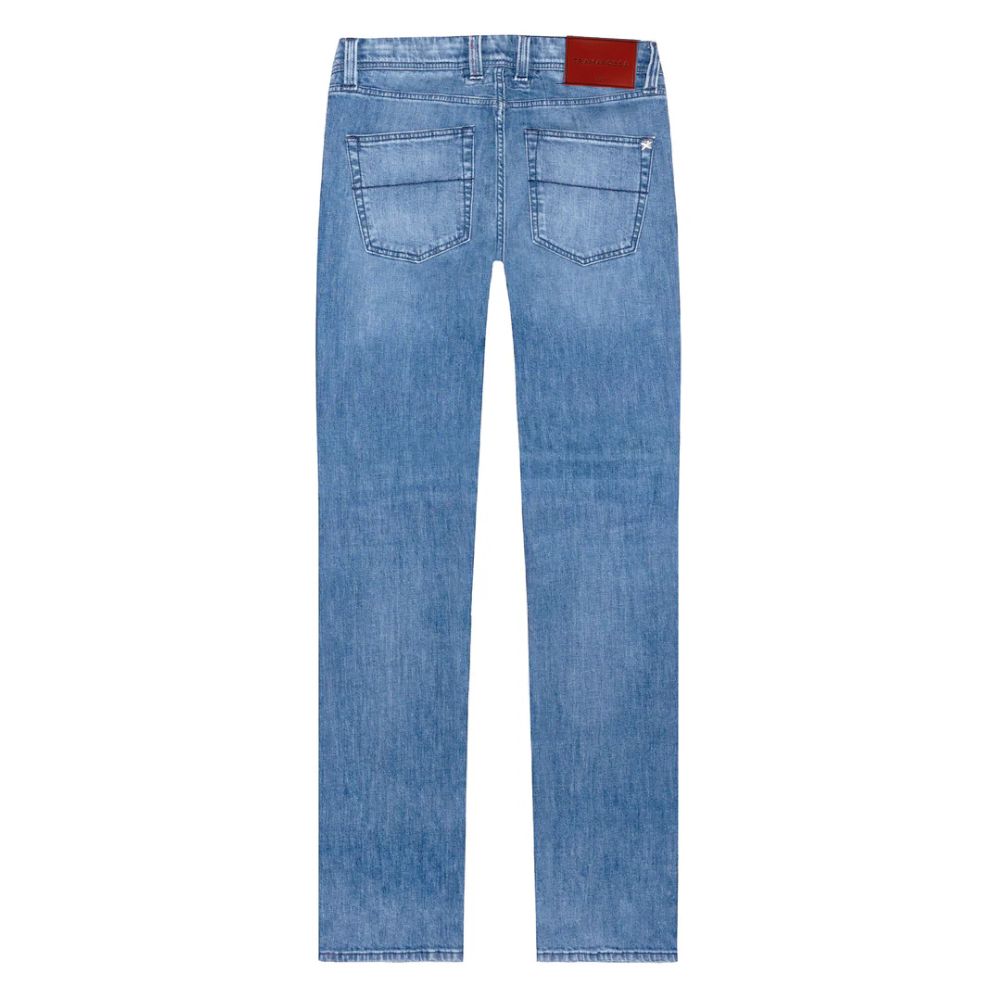 Tramarossa Blue Cotton Jeans for Effortless Elegance