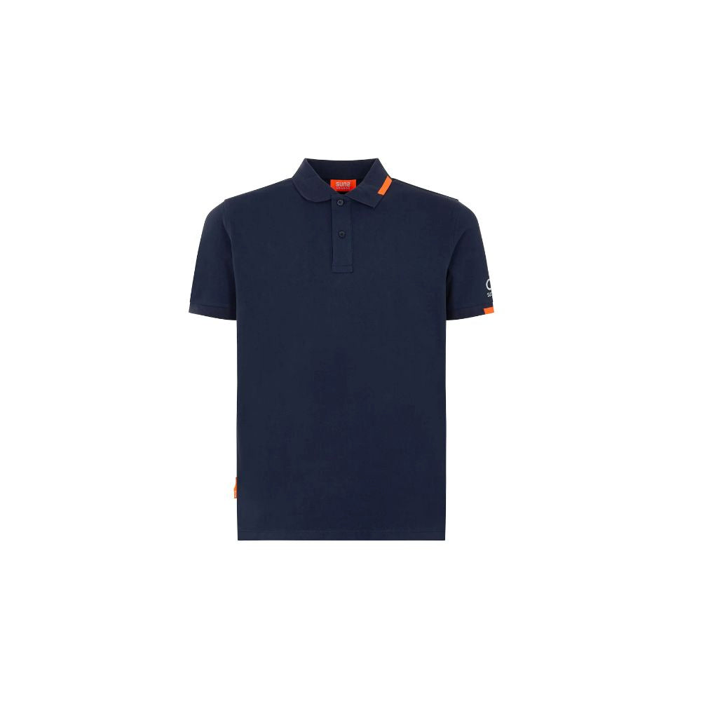Suns Blue Cotton Polo Shirt - Elevate Your Casual Elegance