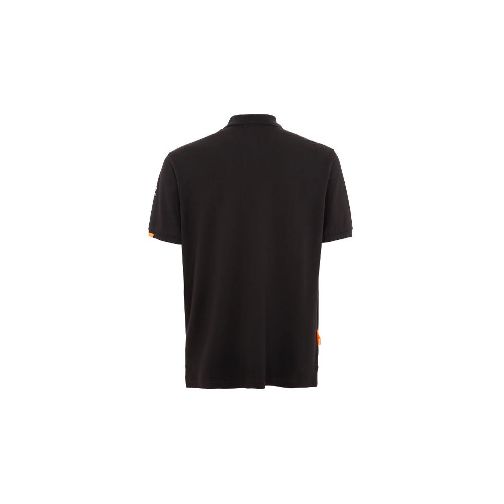 Suns Black Cotton Polo Shirt for Timeless Elegance