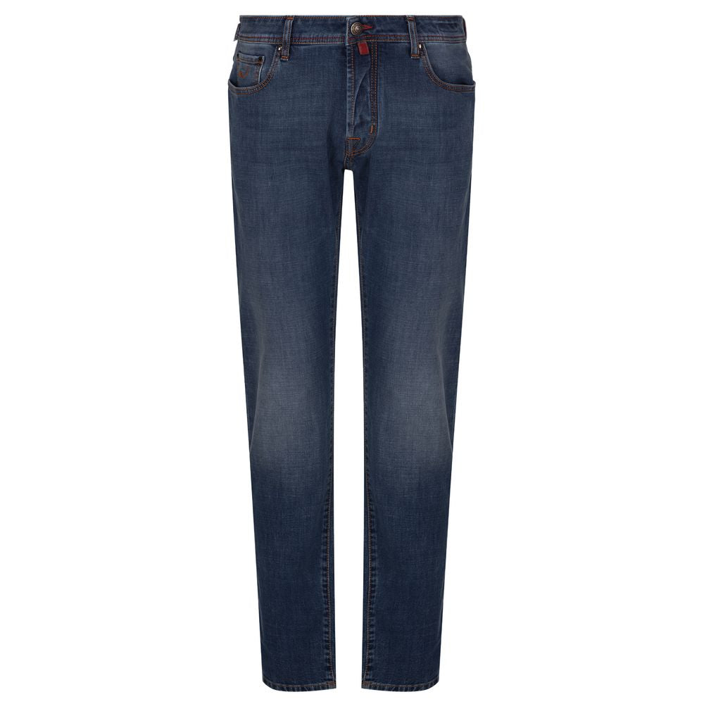 Jacob Cohen Blue Cotton Jeans for Timeless Elegance