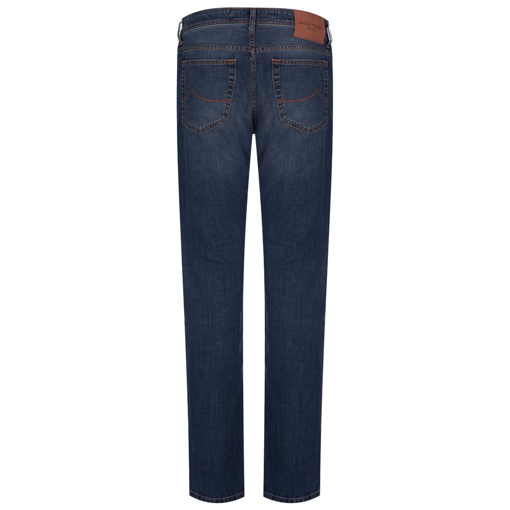 Jacob Cohen Blue Cotton Jeans for Effortless Elegance