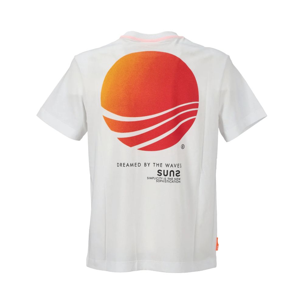Suns White Cotton T-Shirt for Effortless Elegance