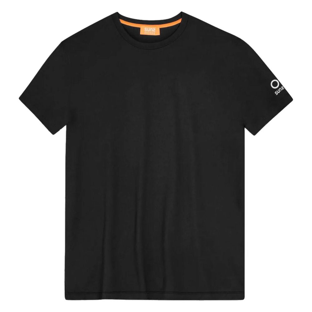 Suns Black Nylon T-Shirt for Effortless Modern Elegance