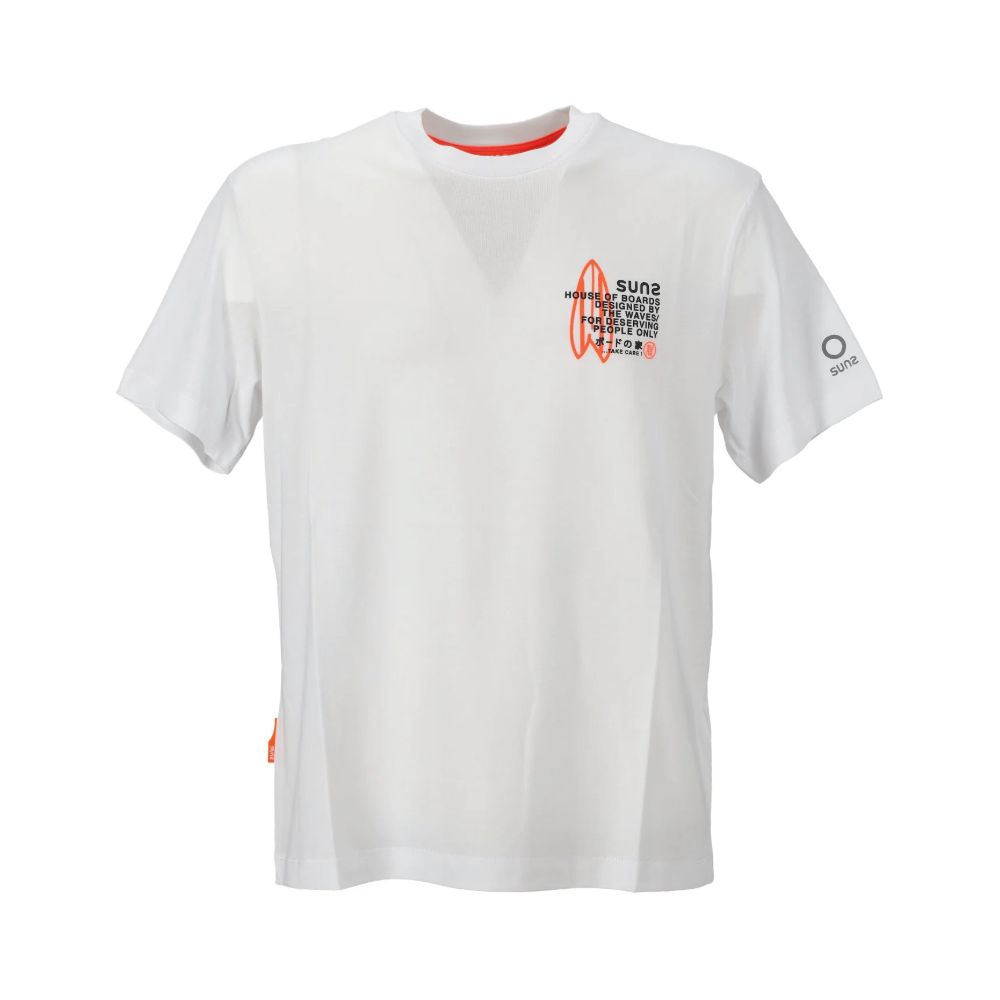 Suns White Cotton T-Shirt for Effortless Sophistication