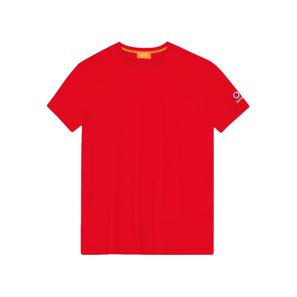 Suns Red Nylon T-Shirt for Elevated Casual Elegance