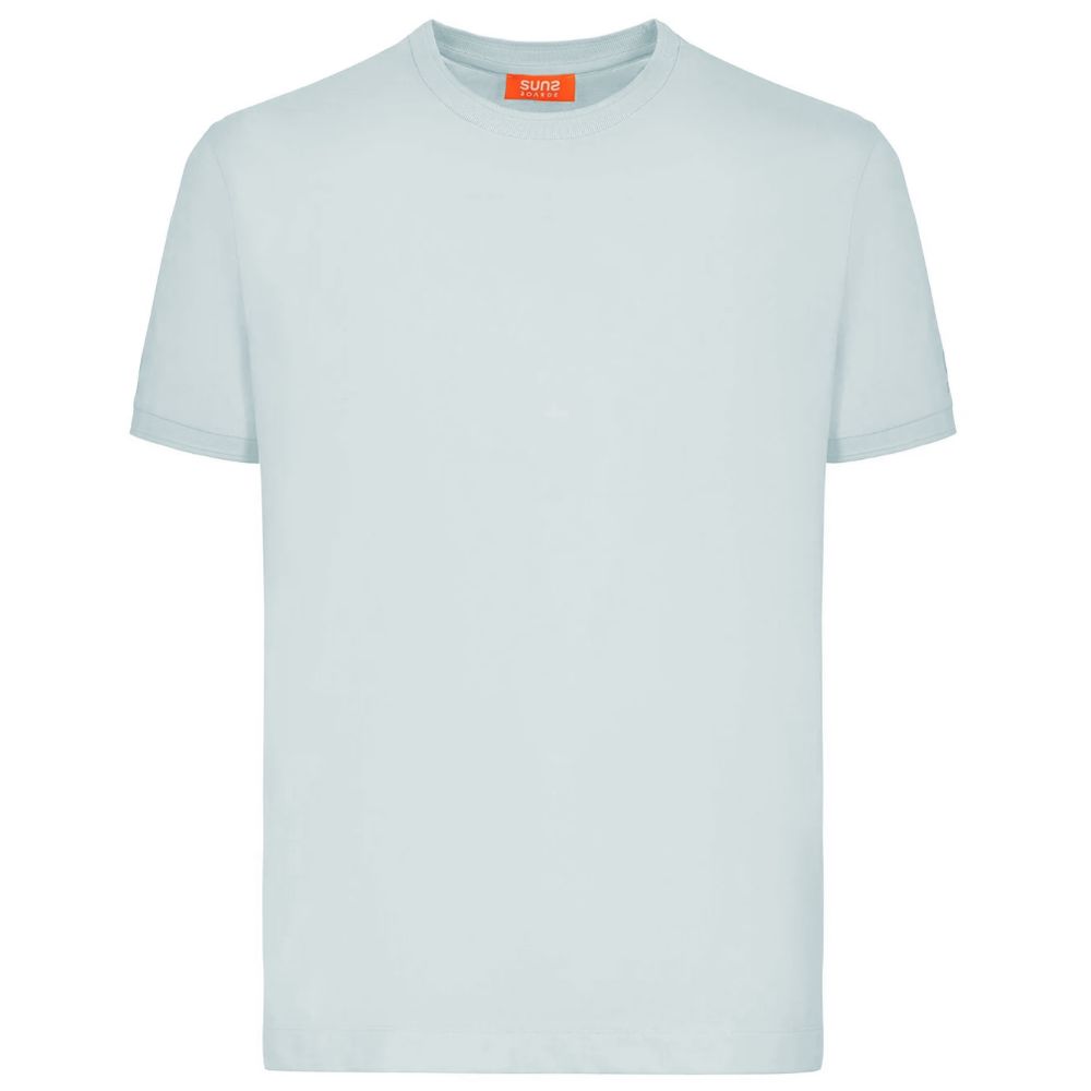 Suns Gray Cotton T-Shirt for Elevated Casual Elegance