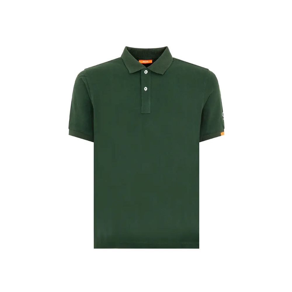 Suns Green Cotton Polo Shirt for Elevated Casual Style