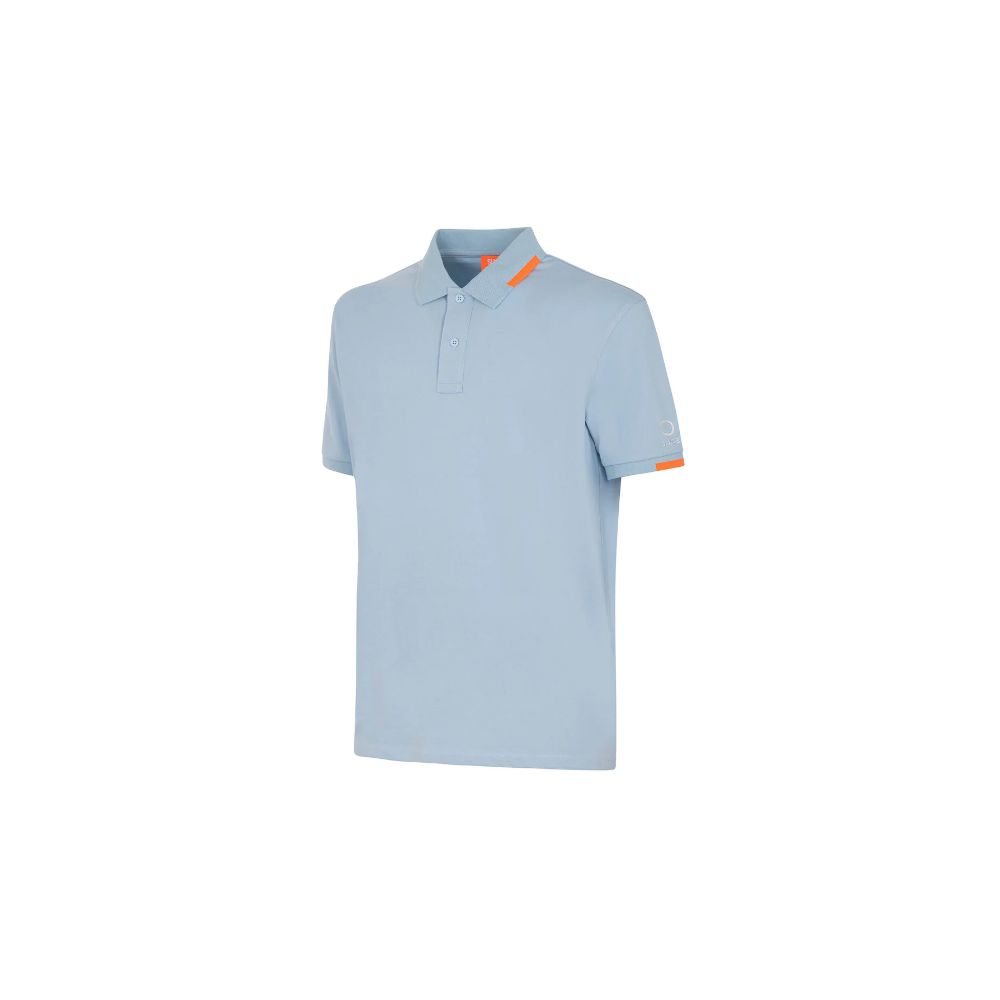 Suns Light Blue Cotton Polo Shirt for Timeless Elegance
