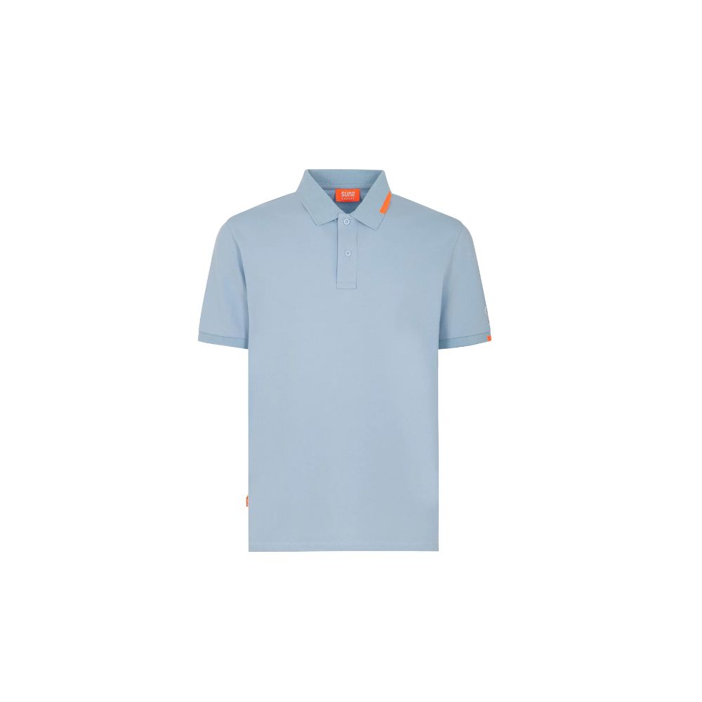 Suns Light Blue Cotton Polo Shirt for Timeless Elegance