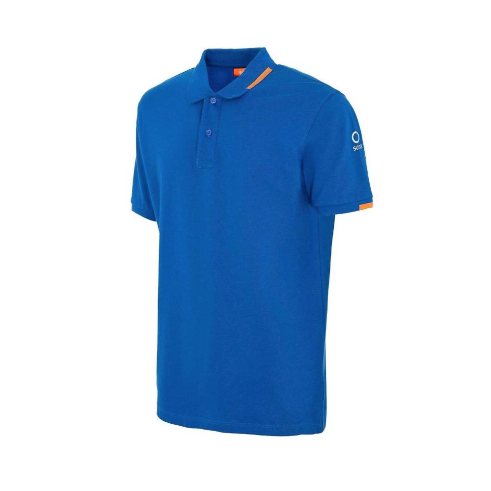 Suns Blue Cotton Polo Shirt for Effortless Sophistication