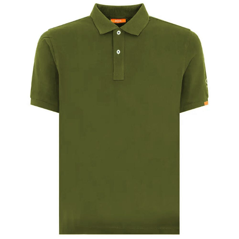 Suns Green Cotton Polo Shirt – Effortless Luxury Redefined