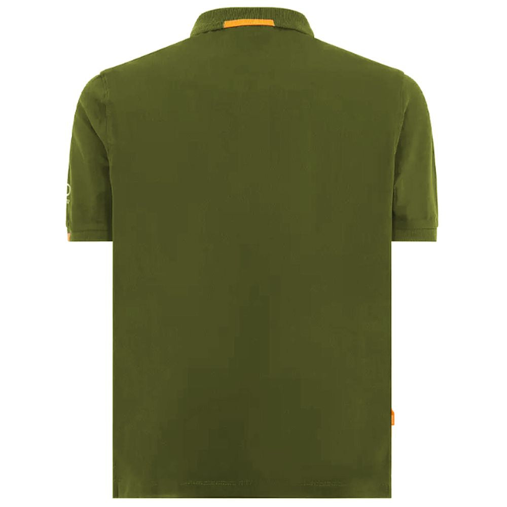 Suns Green Cotton Polo Shirt – Effortless Luxury Redefined