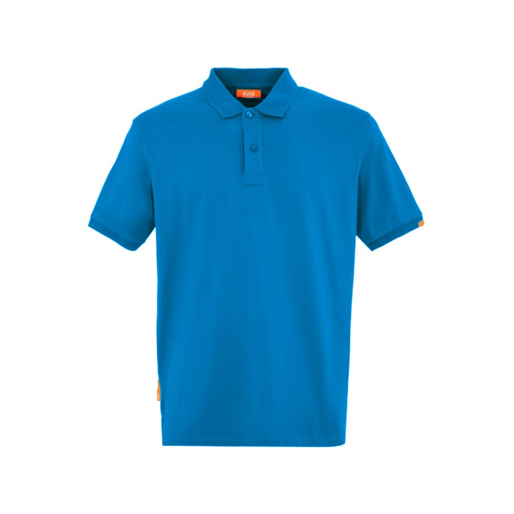 Suns Light Blue Cotton Polo Shirt for Elevated Style