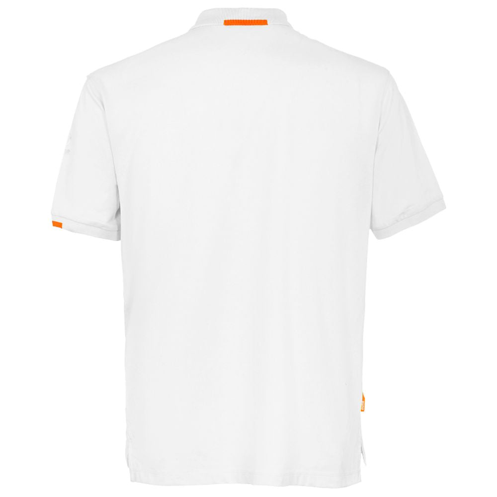 Suns White Cotton Polo Shirt - Timeless Elegance Redefined