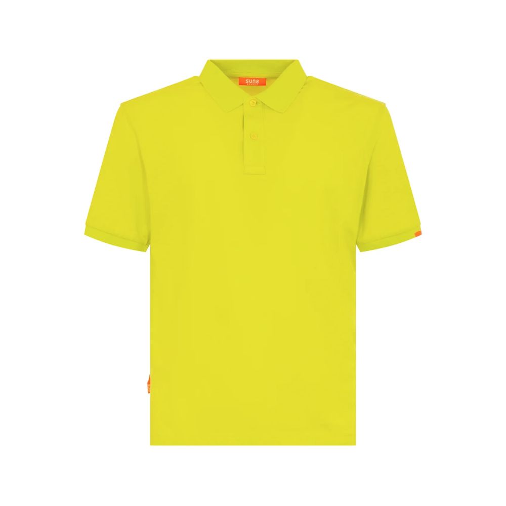 Suns Yellow Cotton Polo Shirt for Refined Casual Elegance