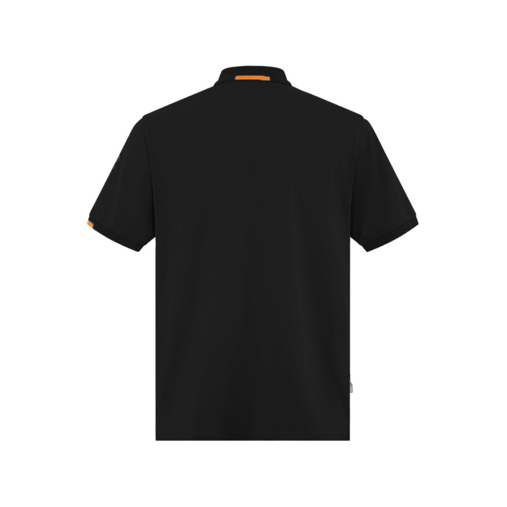 Suns Black Cotton Polo Shirt - Effortless Elegance Redefined