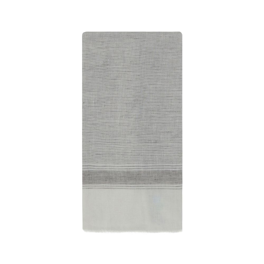 Brunello Cucinelli Grey Cotton Scarf - Timeless Luxury Accessory