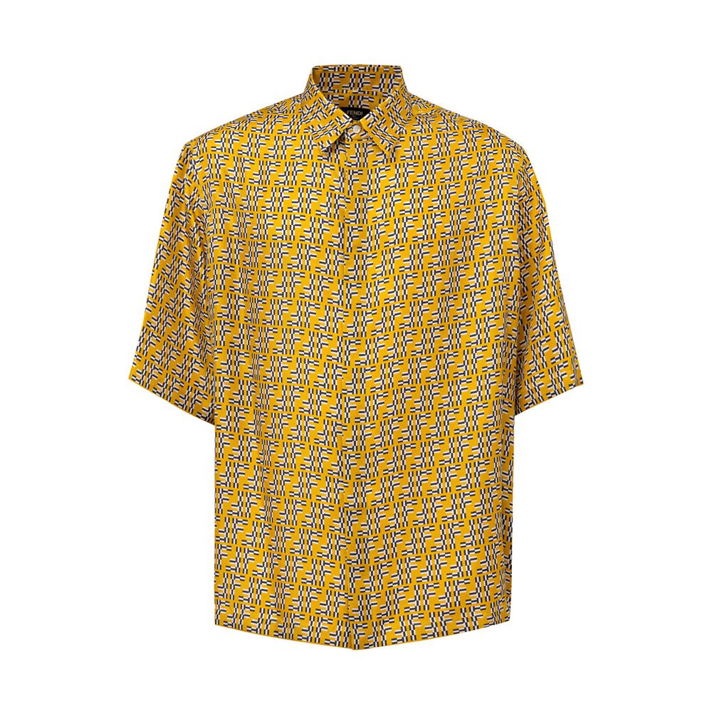 Fendi Yellow Silk Shirt - Effortless Luxury Redefined