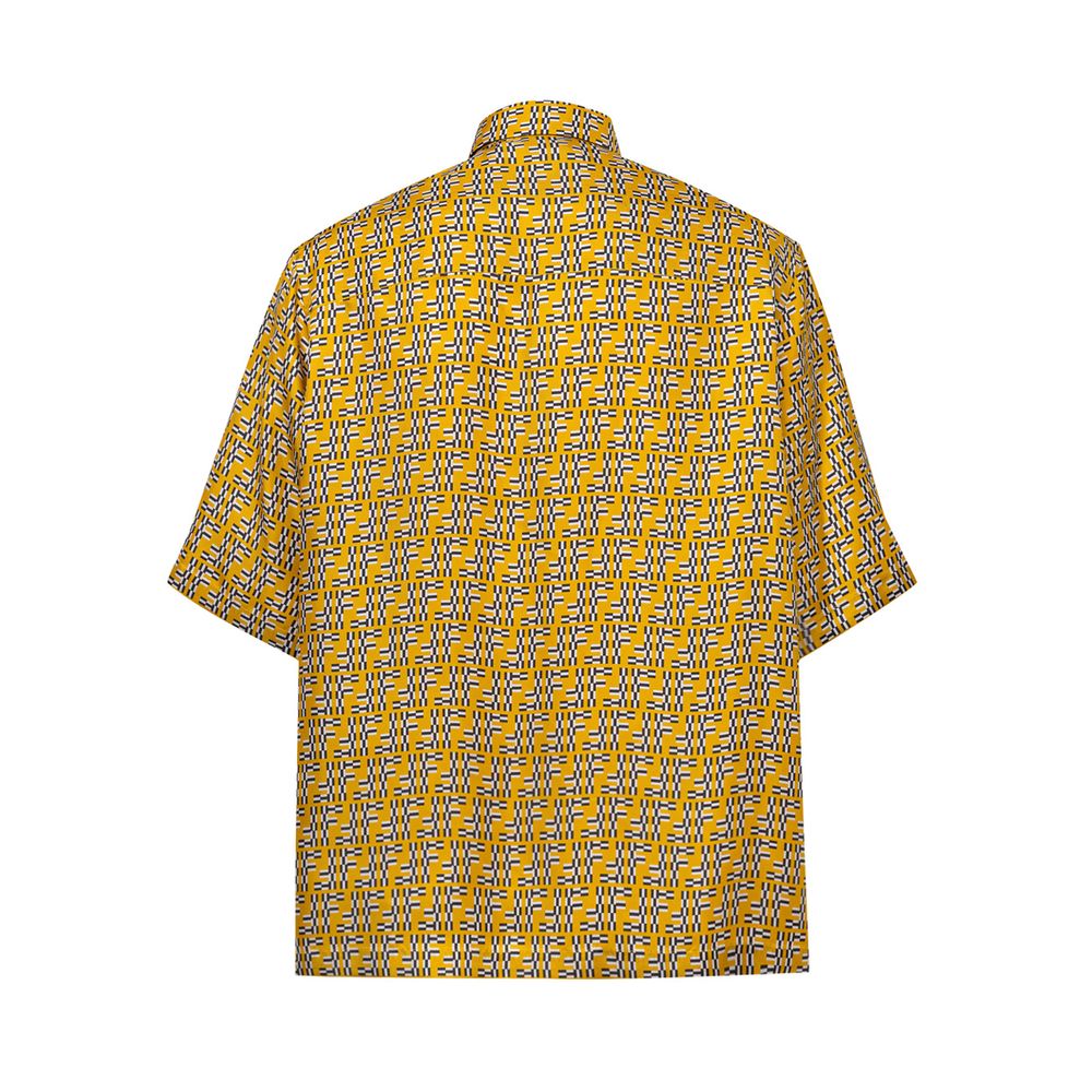 Fendi Yellow Silk Shirt - Effortless Luxury Redefined