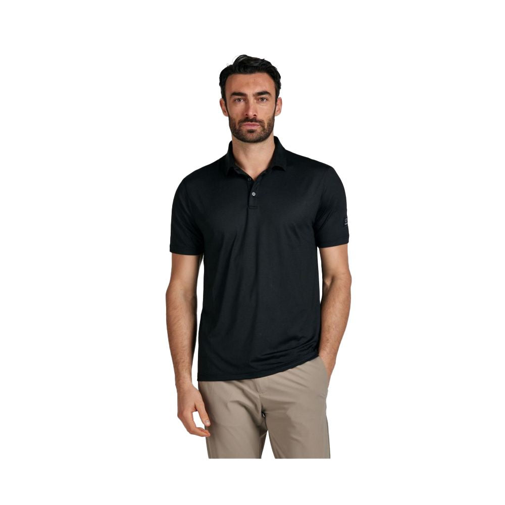 Suns Black Elastane Polo Shirt for Elevated Casual Style