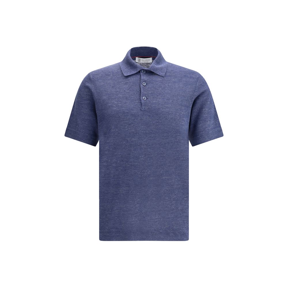 Brunello Cucinelli Beige Linen Polo Shirt for Elevated Style