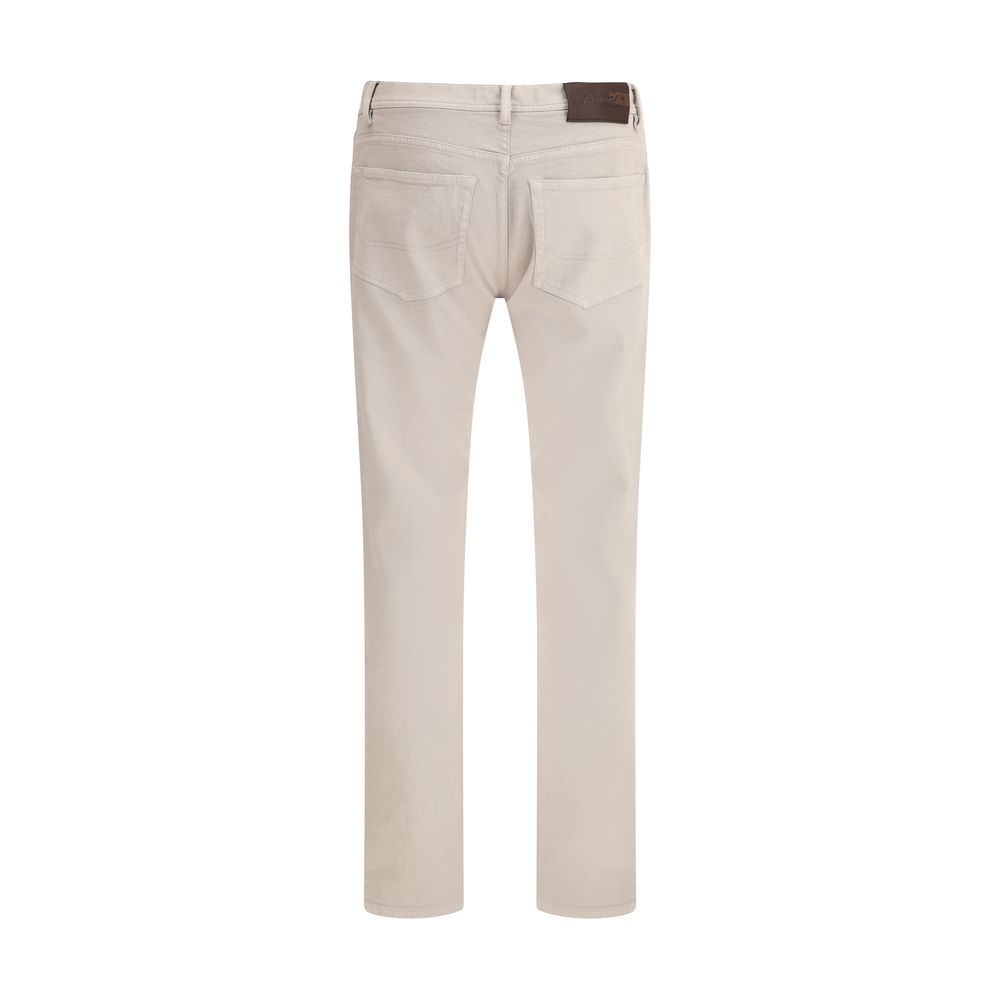 Brioni Blue Cotton Jeans for Elevated Everyday Elegance