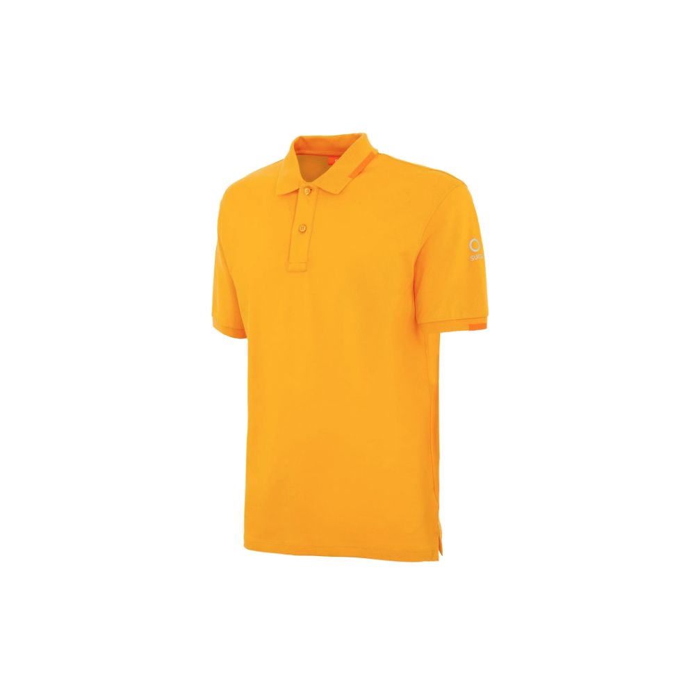 Suns Orange Cotton Polo Shirt for Elevated Casual Elegance