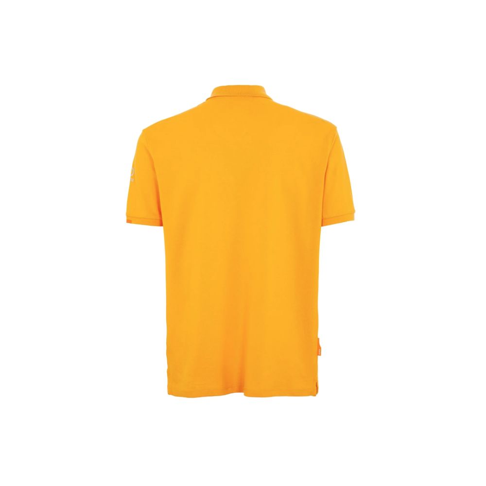 Suns Orange Cotton Polo Shirt for Elevated Casual Elegance