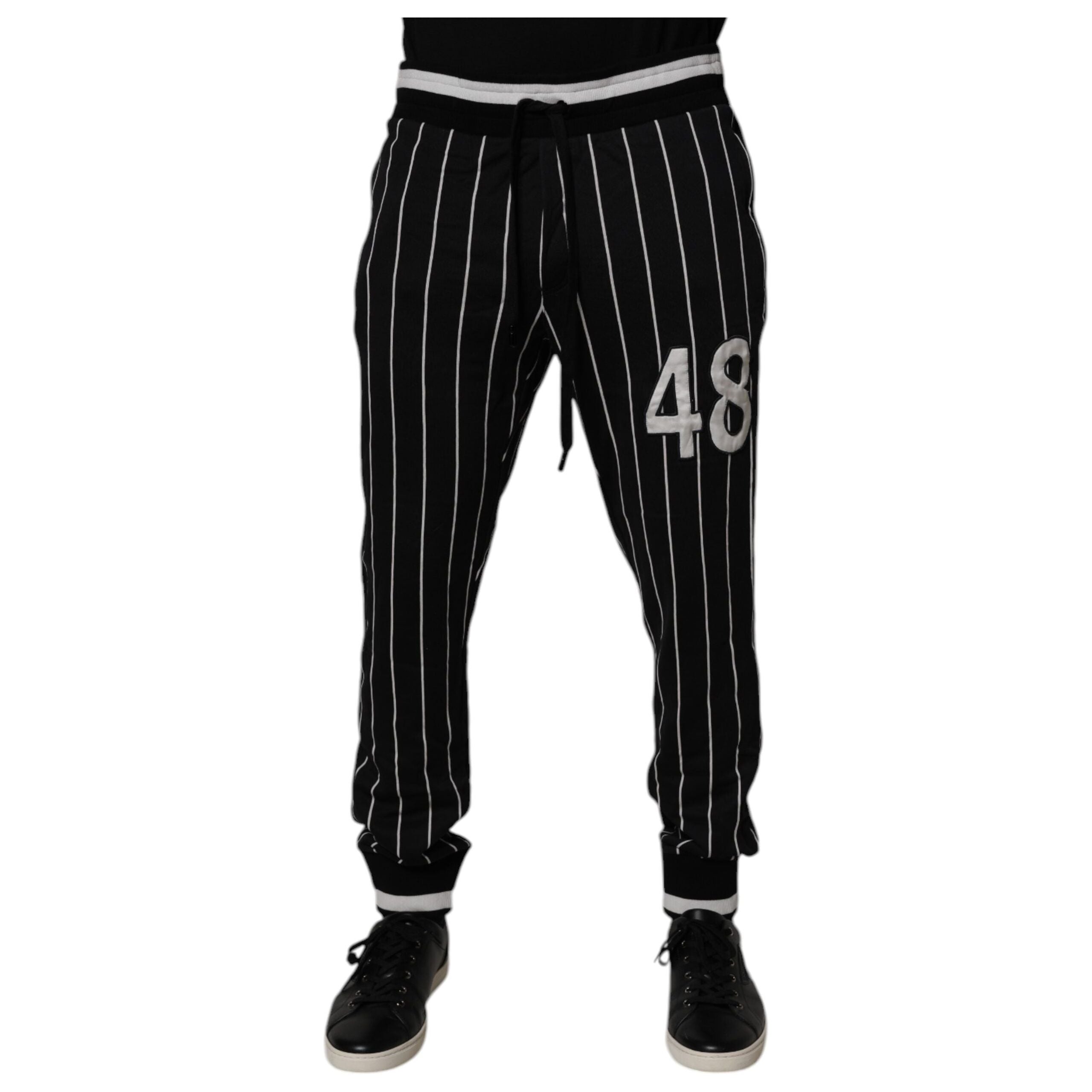 Dolce & Gabbana Black Cotton Jogger Sweatpants Pants