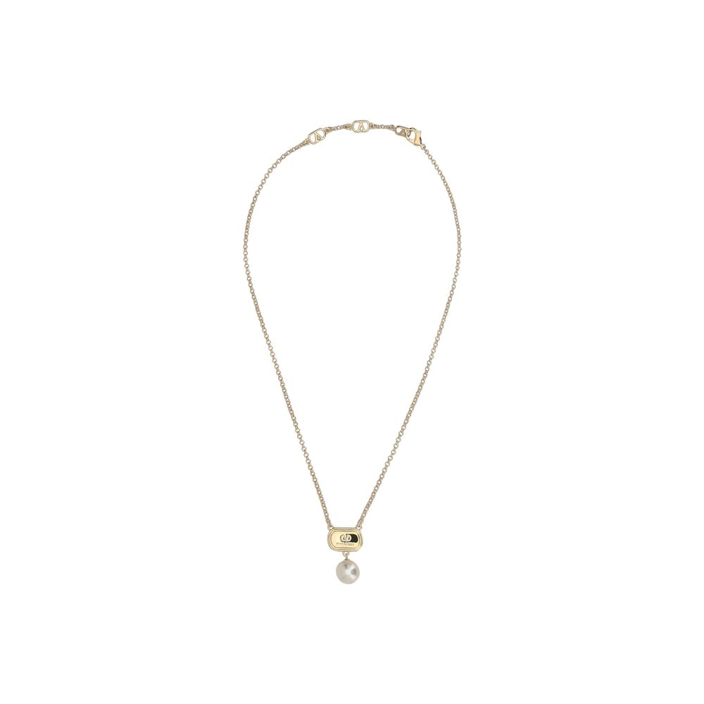Valentino Garavani Gold Metal Pendant Necklace
