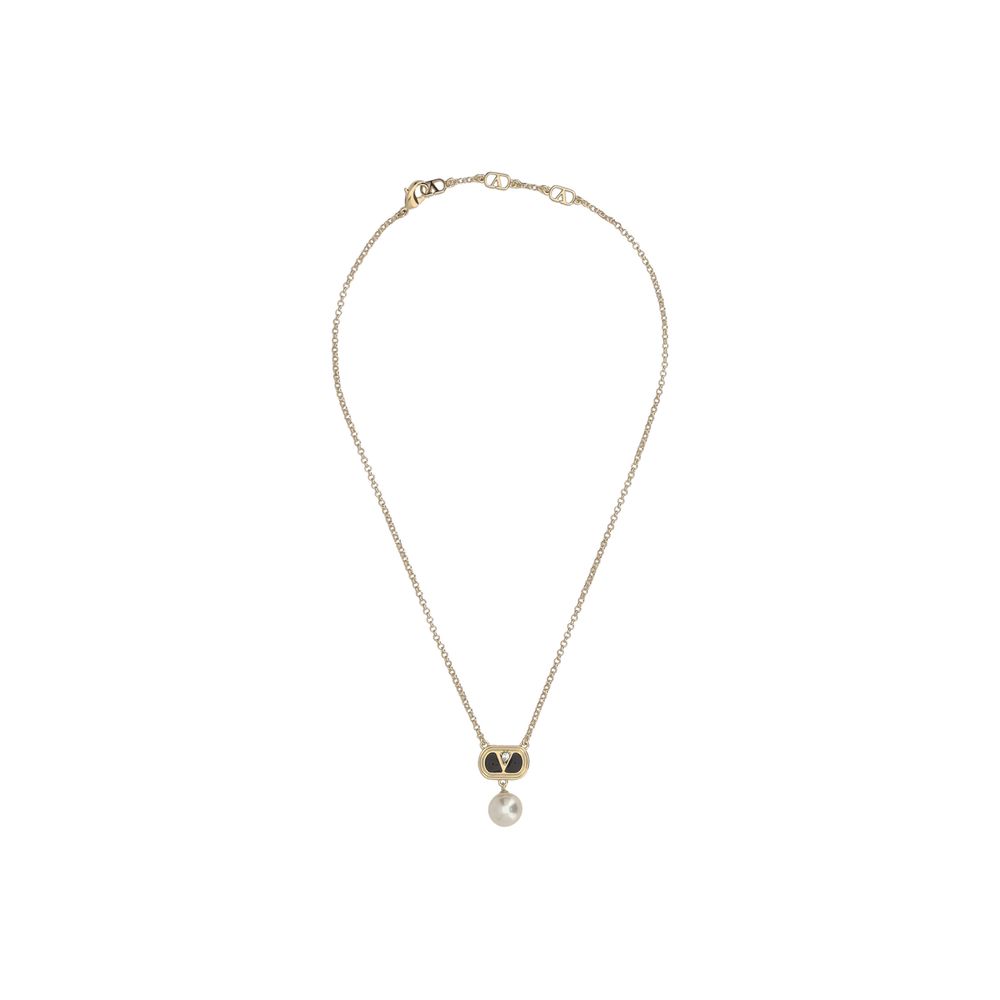 Valentino Garavani Gold Metal Pendant Necklace