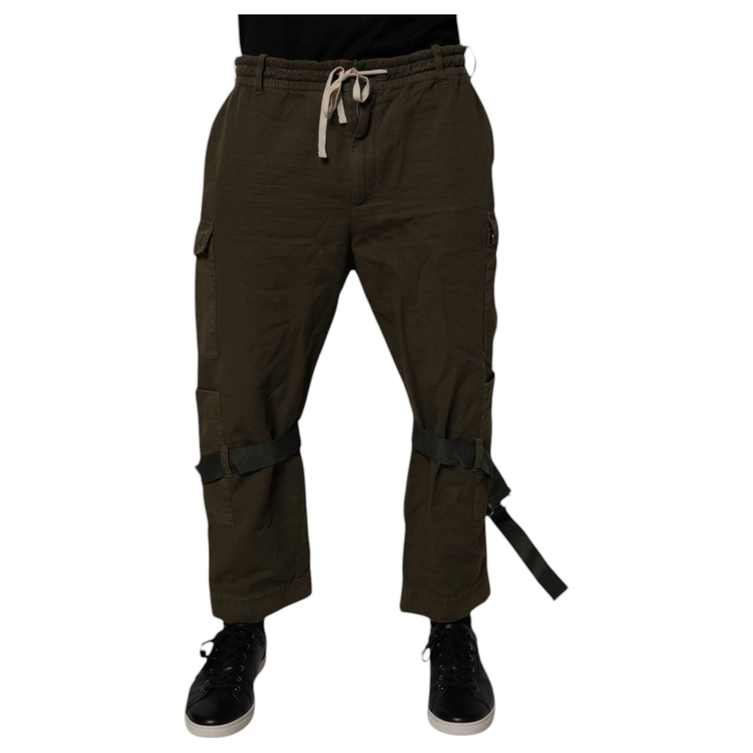 Dolce & Gabbana Brown Cotton Stretch Cargo Pants