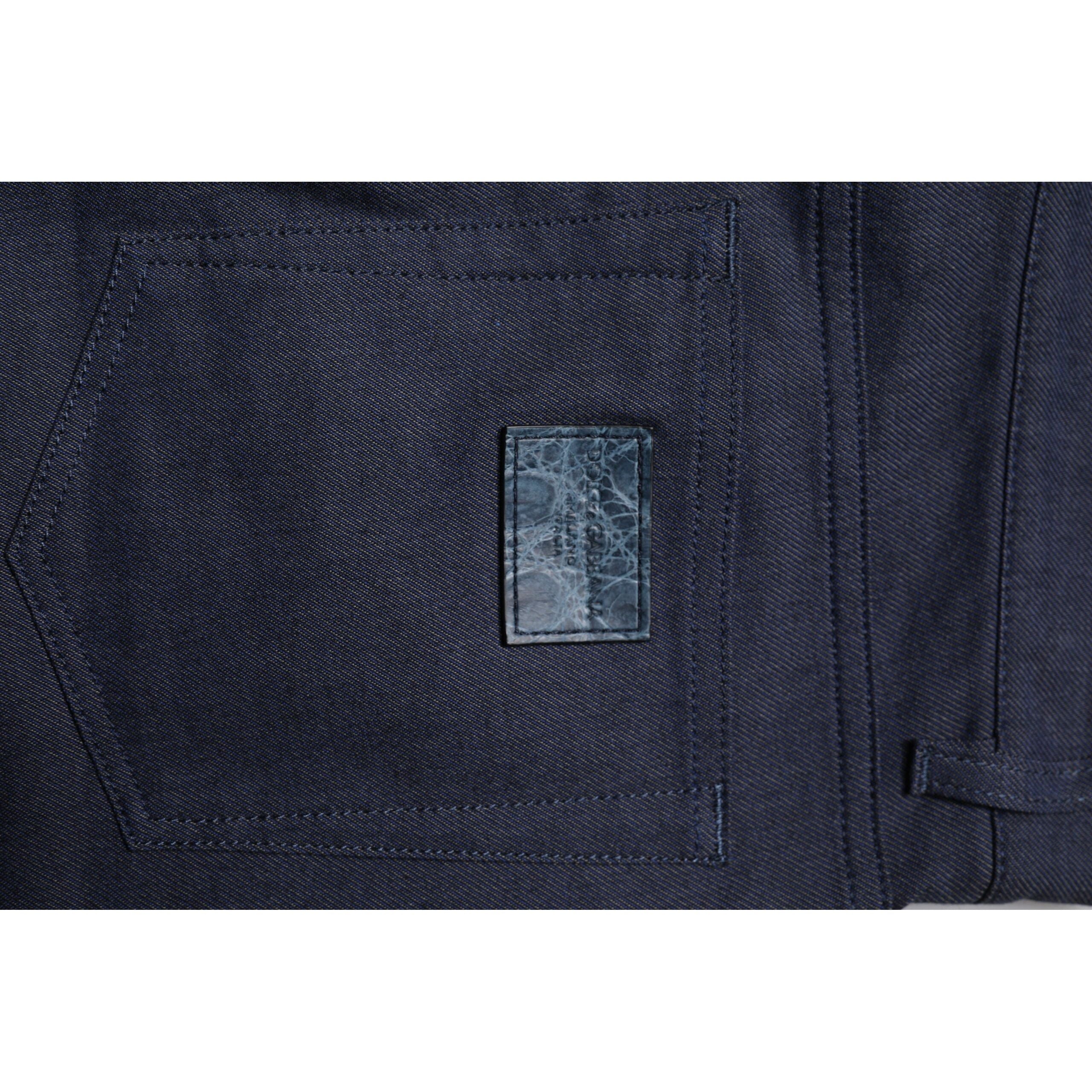 Dolce & Gabbana Dark Blue Cotton Stretch Skinny Denim Jeans