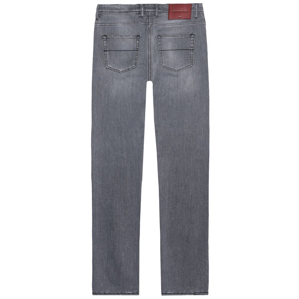 Tramarossa Gray Cotton Jeans for Elevated Style