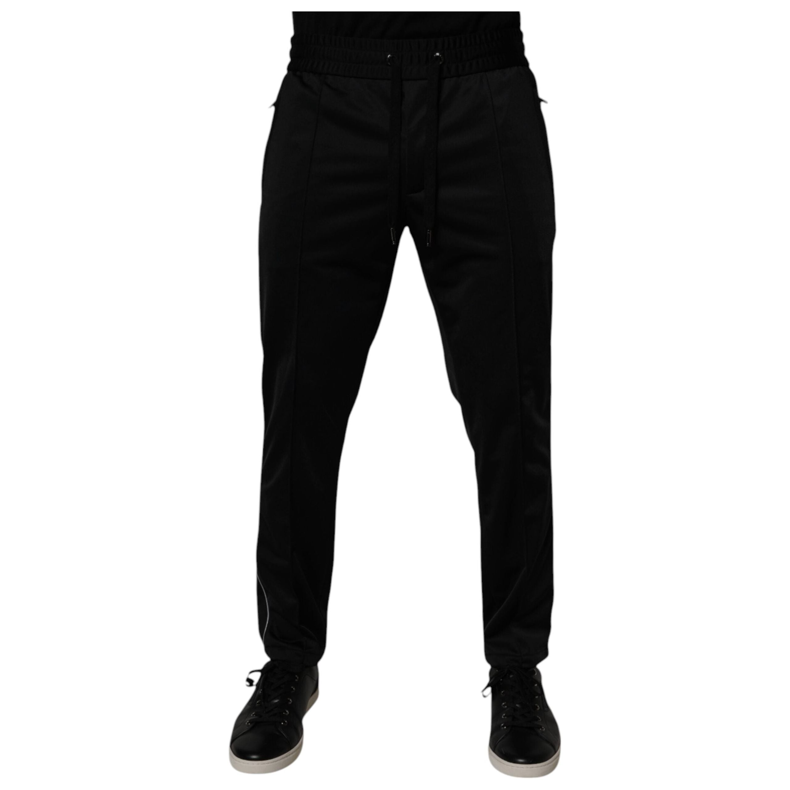 Dolce & Gabbana Black Cotton Jogger Sweatpants for Elevated Style