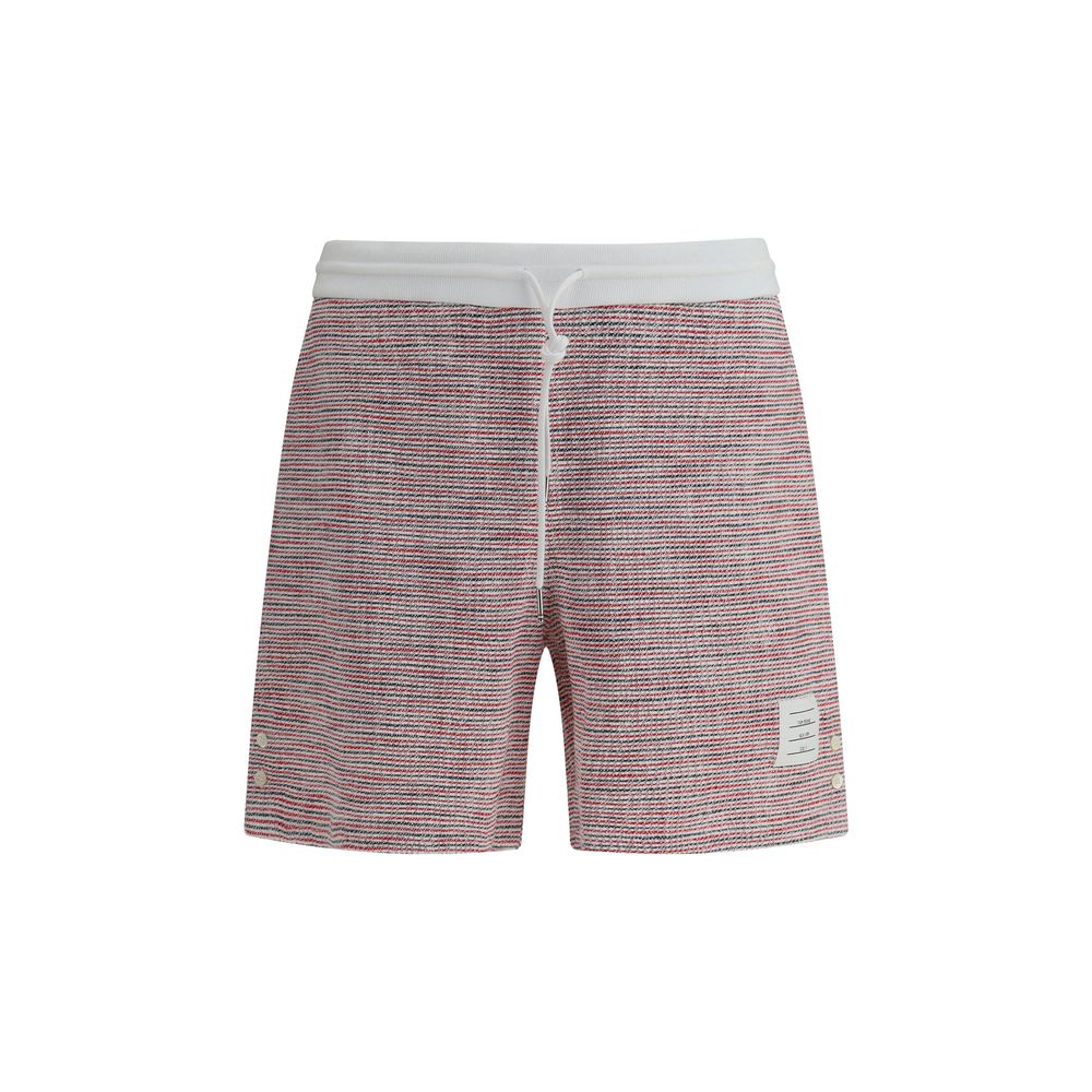 Thom Browne Grey Tweed Sport Shorts for Elevated Casual Style