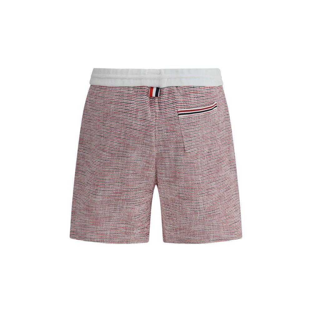 Thom Browne Grey Tweed Sport Shorts for Elevated Casual Style