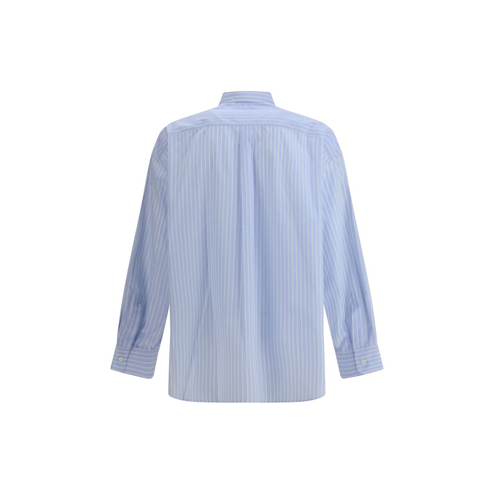 Prada White Cotton Striped Shirt for Elevated Wardrobe Essentials