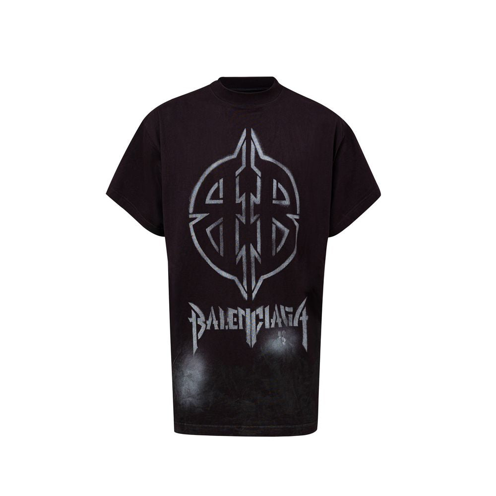 Balenciaga Black Cotton T-Shirt for Effortless Luxury Style