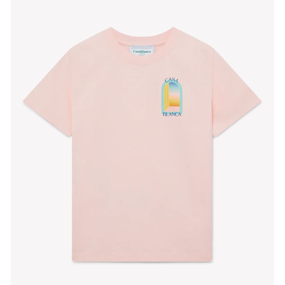 Casablanca Pink Cotton T-Shirt for Effortless Elegance