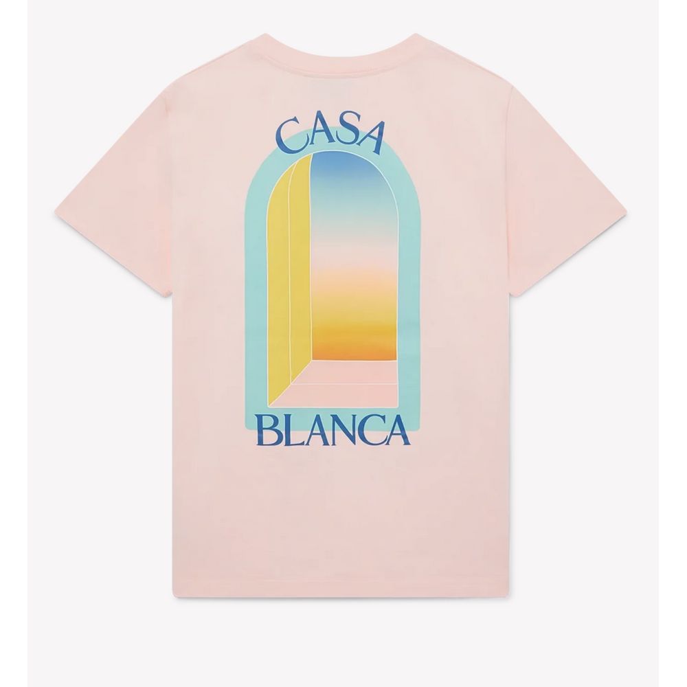 Casablanca Pink Cotton T-Shirt for Effortless Elegance