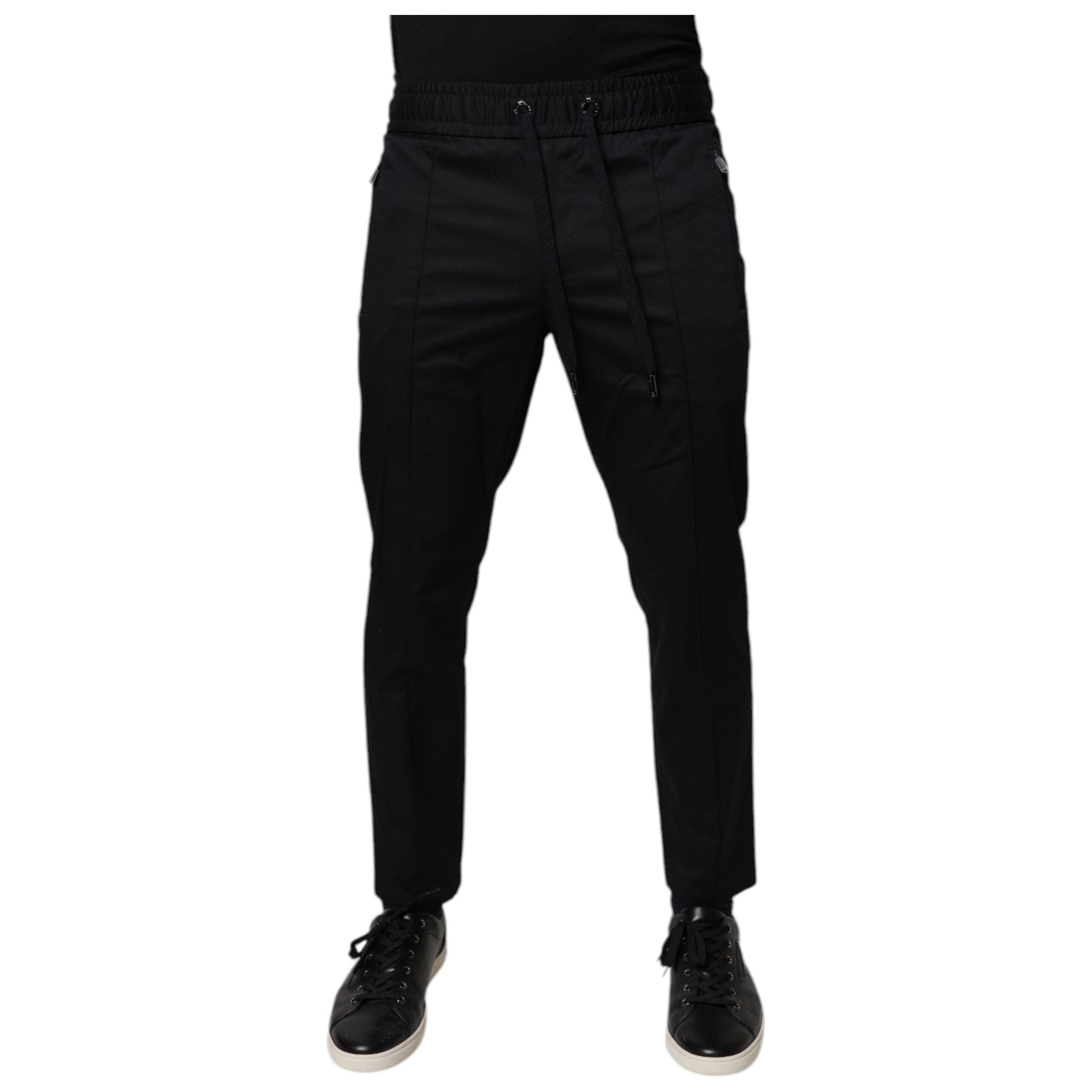Dolce & Gabbana Dark Blue Cotton Jogger Sweatpants Pants